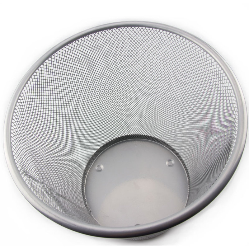 Gent 10 Litre Waste Basket, Silver