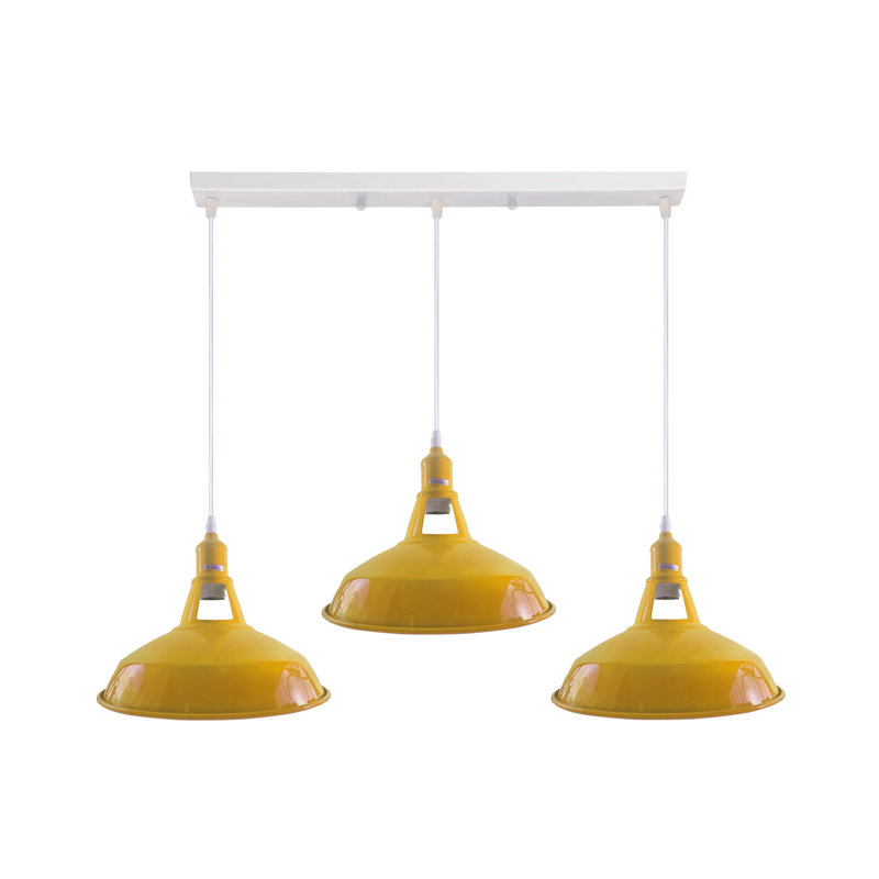 3 - Light Silver Kitchen Island Pendant, Yellow, Yes