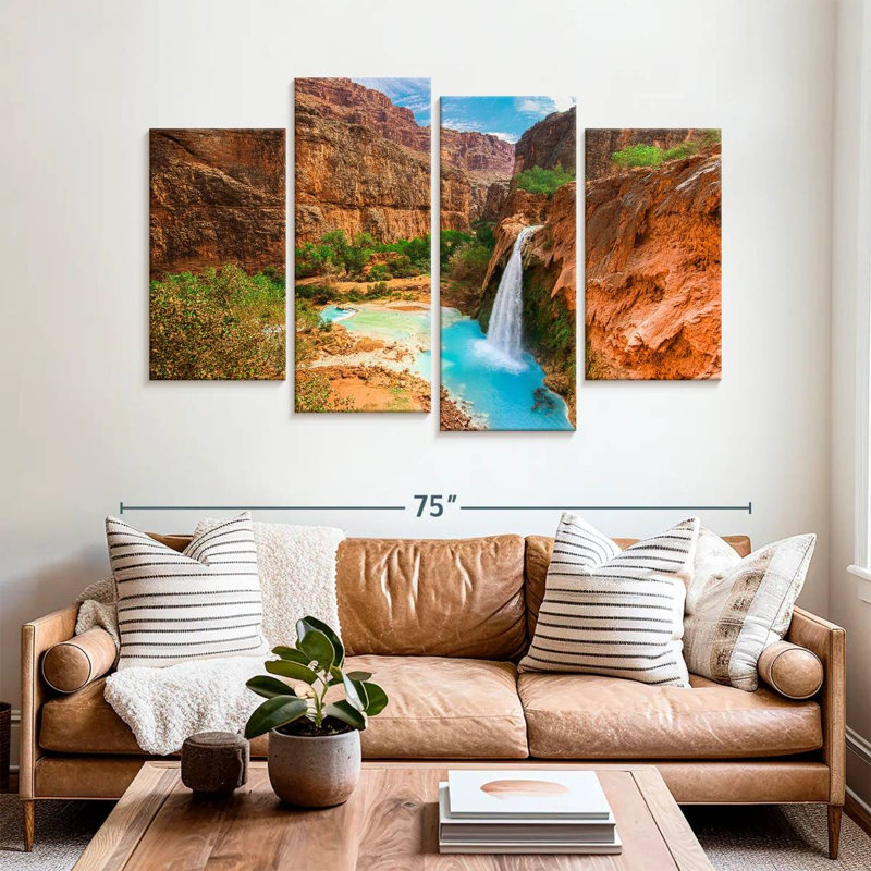 Alvord Aquamarine Havasu Falls, 42" H x 68" W