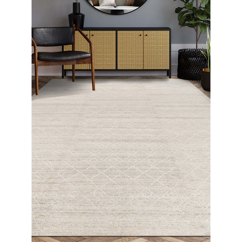 Hand-Knotted High-Quality Natural and Beige Area Rug