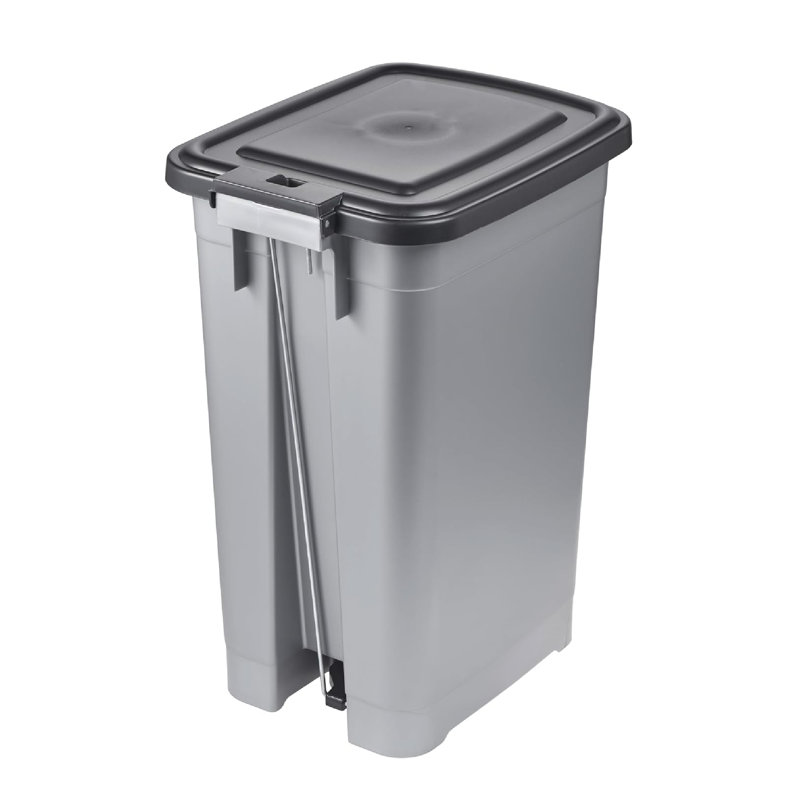  Plastic Step On Outdoor Trash & Recycling Bin, 25, 44" H x 36" W x 27" D