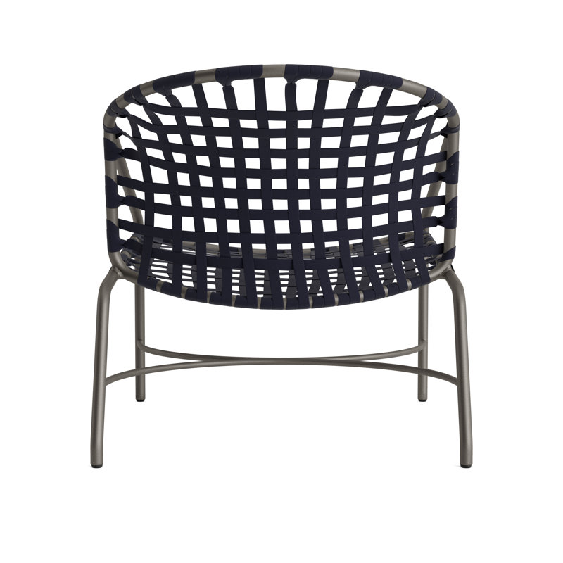Kantan Outdoor Lounge Chair, Mica/Marine Suncloth Lace