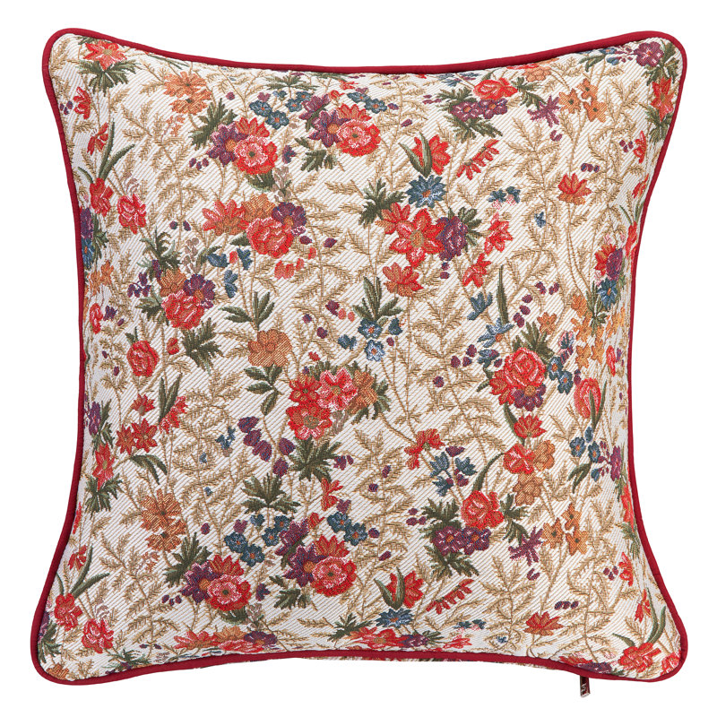 Housse de coussin - Prairie fleurie