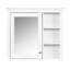 Meuble-lavabo 30 po avec processus d'assemblage pratique, 2 tiroirs, armoire à miroir, lavabo en céramique, finition blanche-121112044-121112040