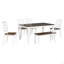 Ensemble de table de salle à manger de style rustique 6 pièces avec 4 chaises et un banc