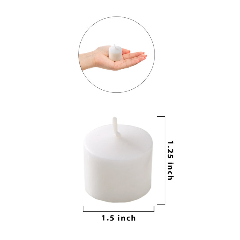 Bougie votive 10 heures Ebern Designs, Blanc, 36