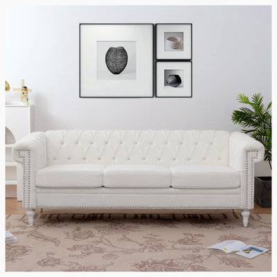 Kordt 83.66'' Rolled Arms Chesterfield Sofa -  Latitude RunÂ®, 96E341A070B343CEB48EBE39814161F8