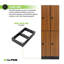 Casier de rangement en bois à 2 colonnes et 2 compartiments avec serrure numérique-130219886