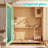 Double-door Solid Varnished Pine Cat House with Night Light
