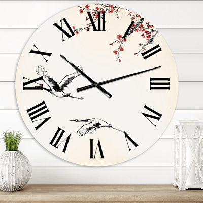 Sweet Winter Birds - Traditional wall clock