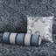 Ensemble de literie luxueux en jacquard de coton, très grand bleu marine, style classique