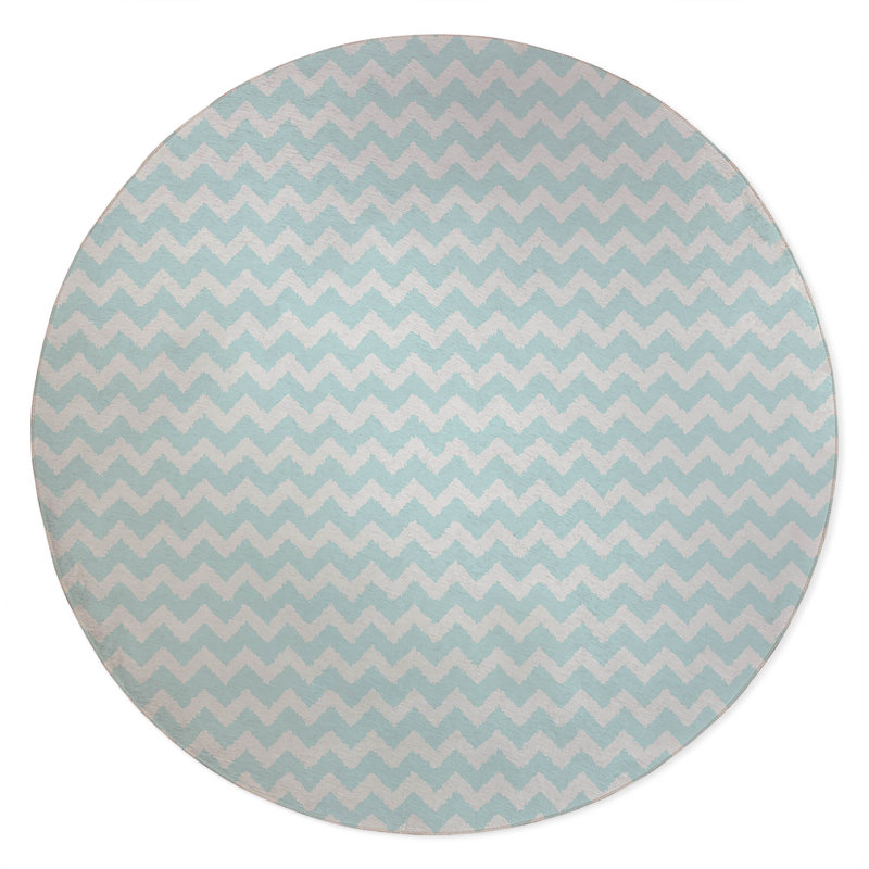 Chevy Tribal Non-Slip Outdoor Rug, Round 5'