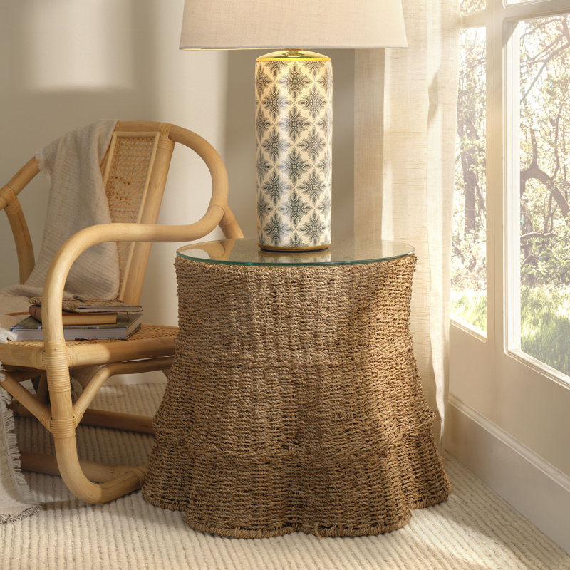 Falda Seagrass Side Table, Natural, Natural