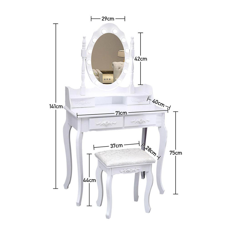 Deitz Dressing Table with Mirror