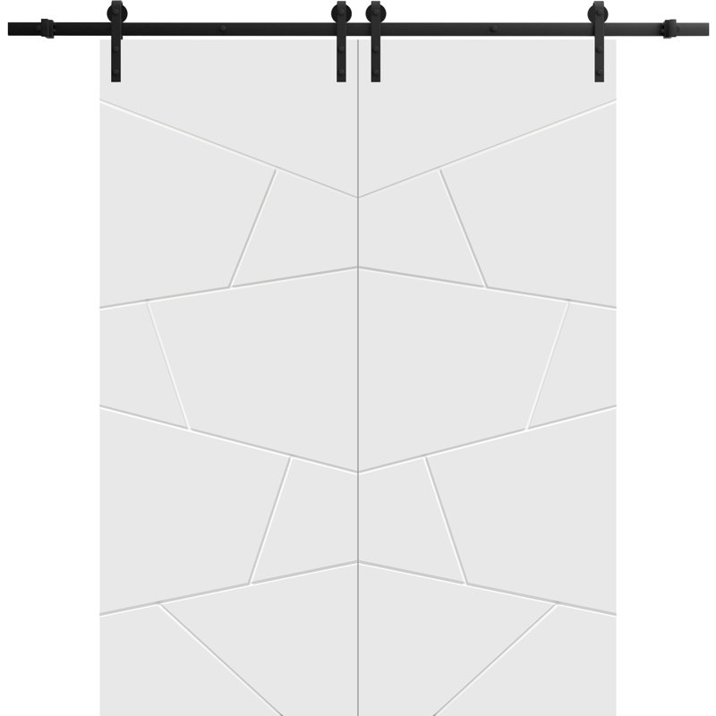 Porte de grange à panneaux en bois Planum sans trousse de quincaillerie d'installation, 60 po x 80 po