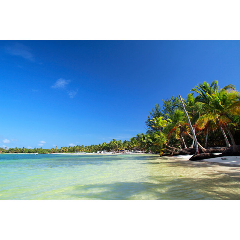 Caribbean Sea Beach - Wrapped Canvas Print, 20cm H x 30cm W