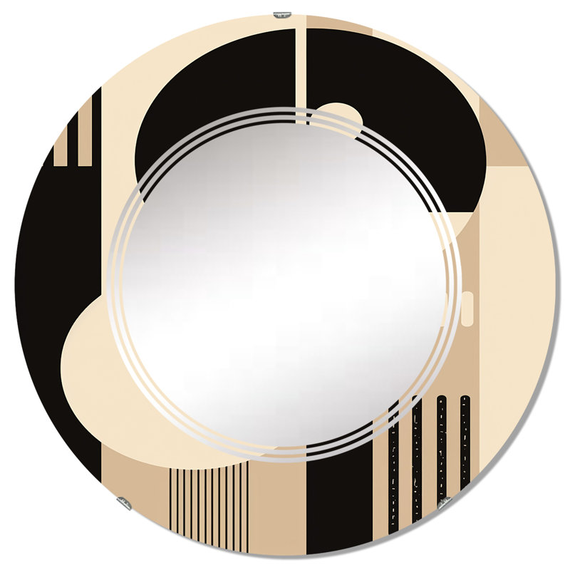 Callemia - Miroir mural moderne rond, 32 po x 32 po