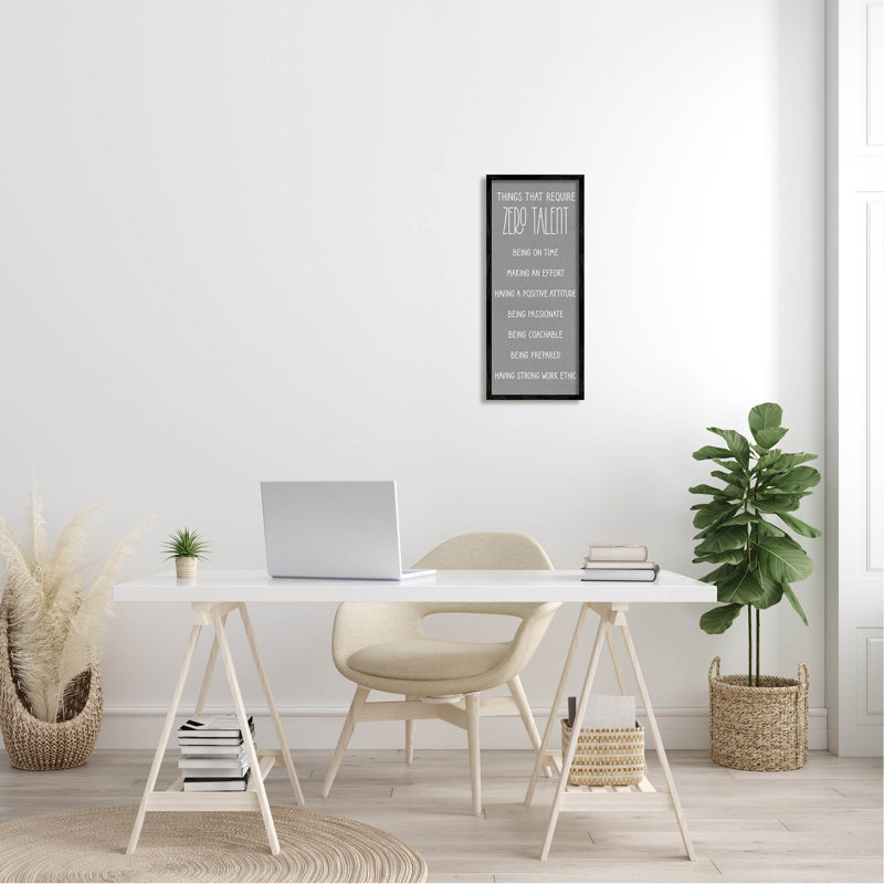 «Things That Require Zero Talent», art de la giclée encadrée par Lil 'Rue, Cadre flottant noir, H 24 po x l 10 po x P 1,5 po