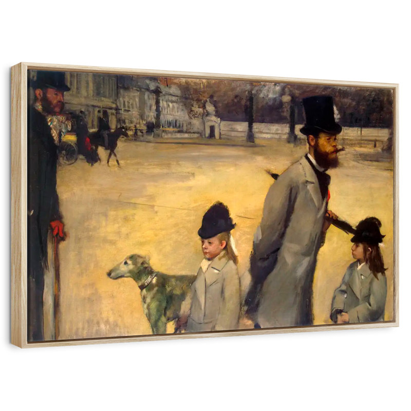 Place de la Concorde, 13 po x 9 po, Cadre flottant en bois naturel