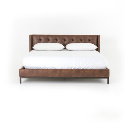 Upholstered Wingback Bed