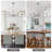 Buckhurst 6-Light Classic / Traditional Chandelier Modern Farmhouse Candle Style Spray Gold Light Fixture for Living Room, Foyer, Entryway-34.64"W x 76.77"H-1613891755