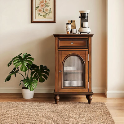 18.11 " L Solid Wood Bar Cabinet