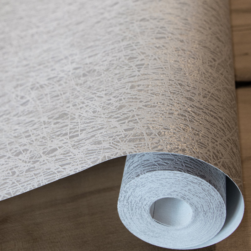Slow Living Metallic Abstract Texture Wallpaper Roll, Rosy Gray
