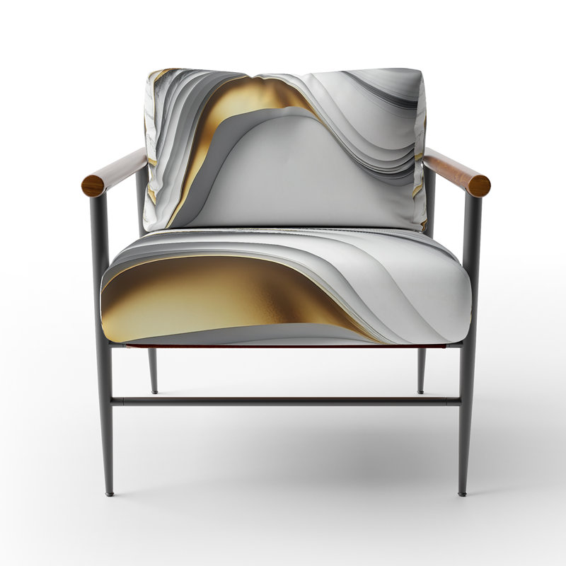 Cuscute - Fauteuil rembourré en marbre, Noir, noir, noir, noir