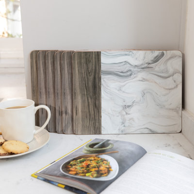  Creative Tops Marble Effect Cork Backed Placemats