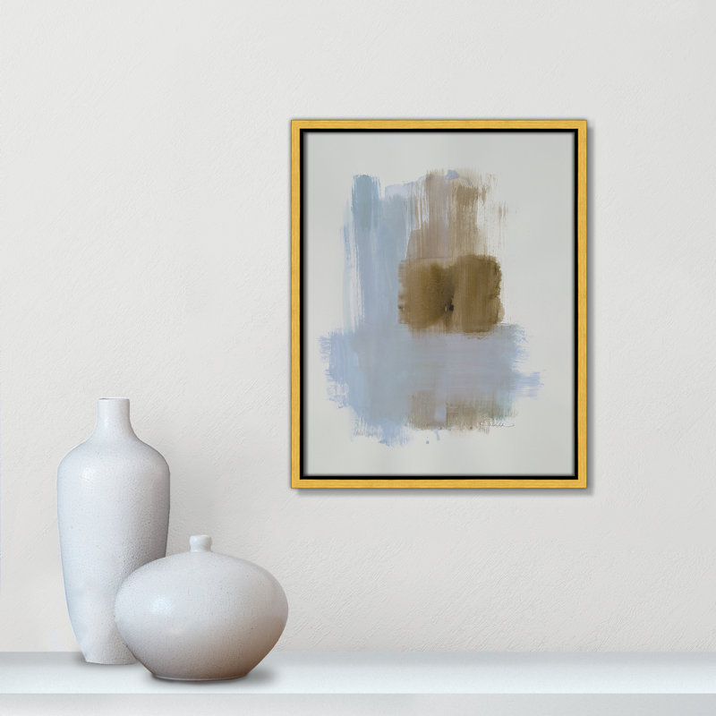 Breighden Powder Room Wash IV Framed On Canvas Print, Or, H 15,5 po x l 12,5 po x P 2 po