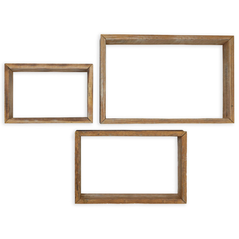 Cube Shelf with Adjustable Shelves, Weathered Brown