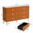 6 Drawer 47.2"w Leather  Double Dresser