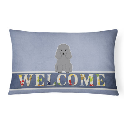 Coussin Poodle Welcome