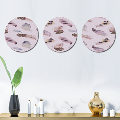 Ensemble de 3 décorations murales en métal 3 pièces