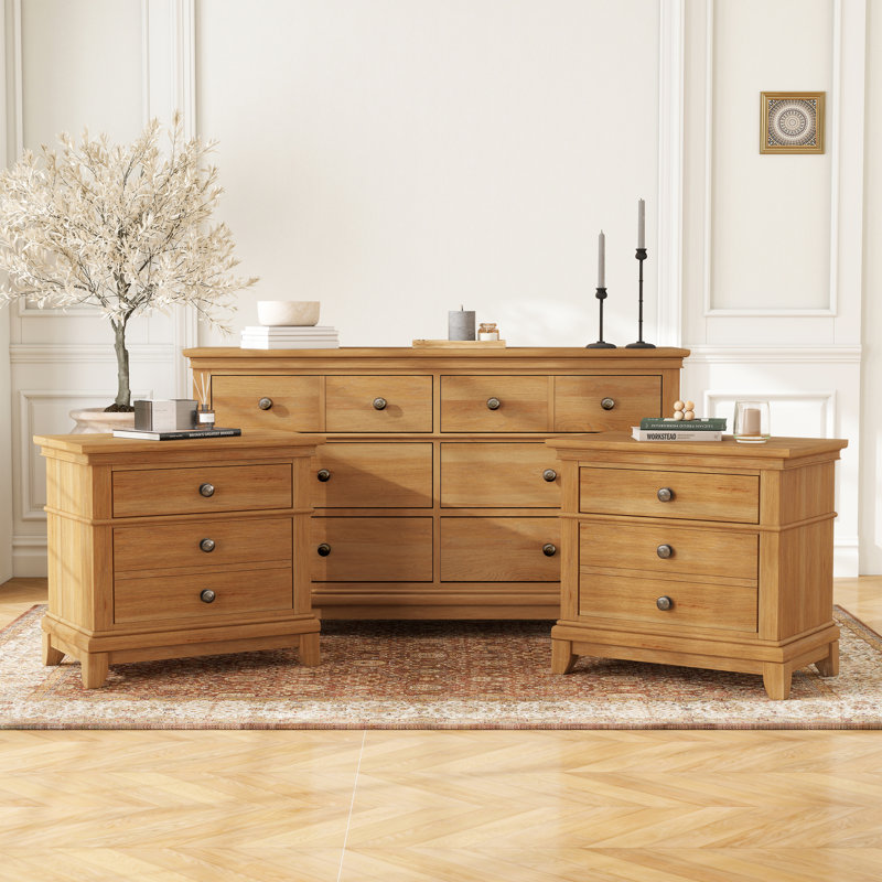 Earleene 3-Piece Nightstands And Dresser Set