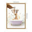 «Mother and Baby Giraffe in Spring Bathaign» par Amy Peterson, reproduction d'art sur toile encadrée