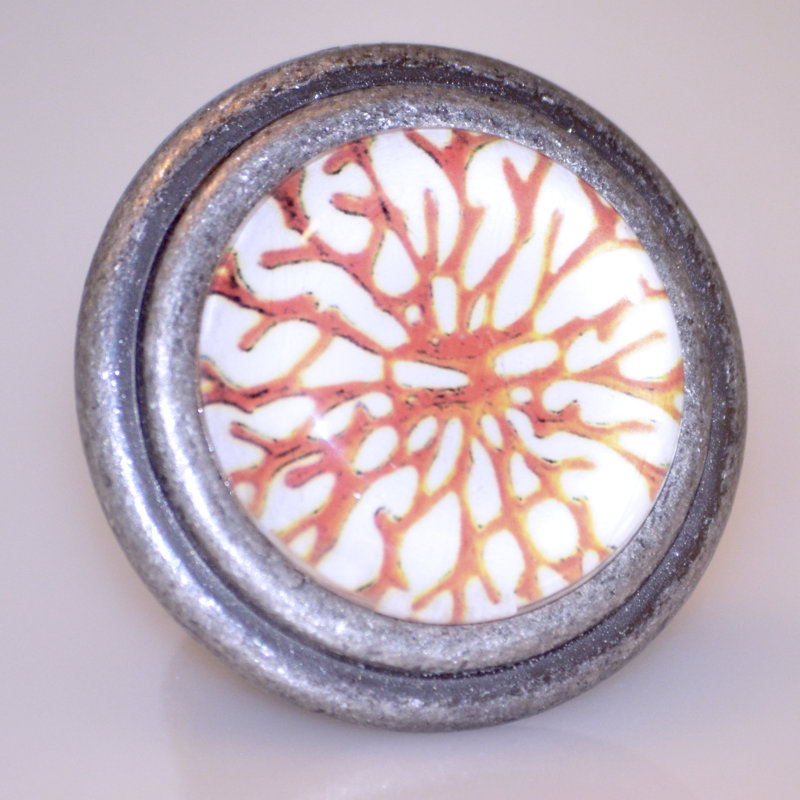 Bouton de finition argent Coral Art (ensemble de 4) 