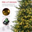 Arbre de Noël artificiel illuminé 6 pi, décoration des Fêtes, 2328 branches, 400 lumières DEL blanc chaud, ouverture automatique, 8 modes d'éclairage