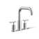Purist® for Two Deck-Mount Bath Faucet Trim for High-Flow Valve with Lever Handles, Valve Not Included