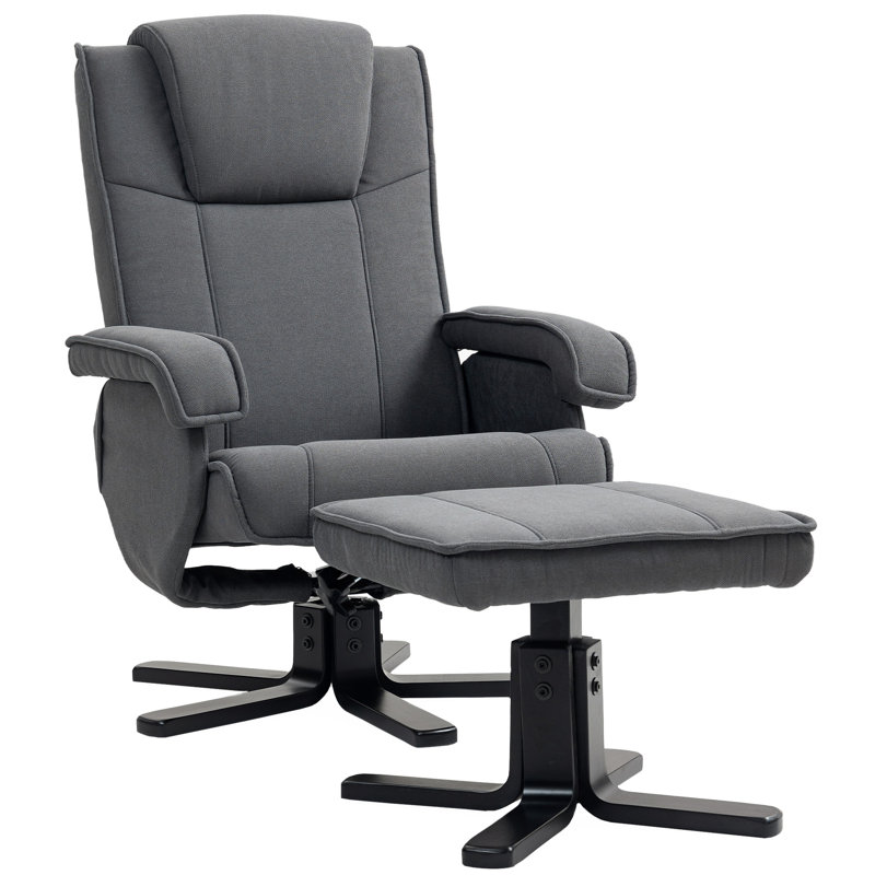 87cm Wide Swivel Standard Recliner, Velvet