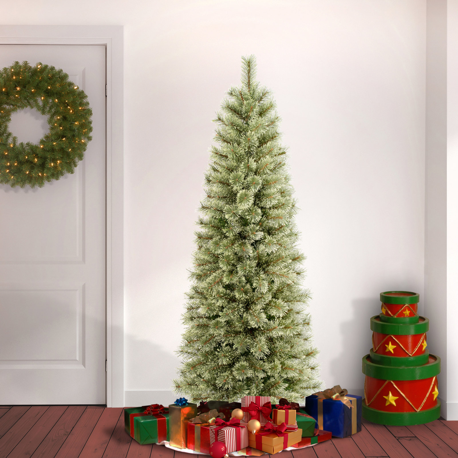 Slim Pine Christmas Tree, 6' H