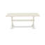 AD69DCB5E20749D693D8CC5C086C27B2 7-Piece Dining Set- 6 padded chairs - Rectangular Table top & Wooden Cross Legs (linen white Finish)