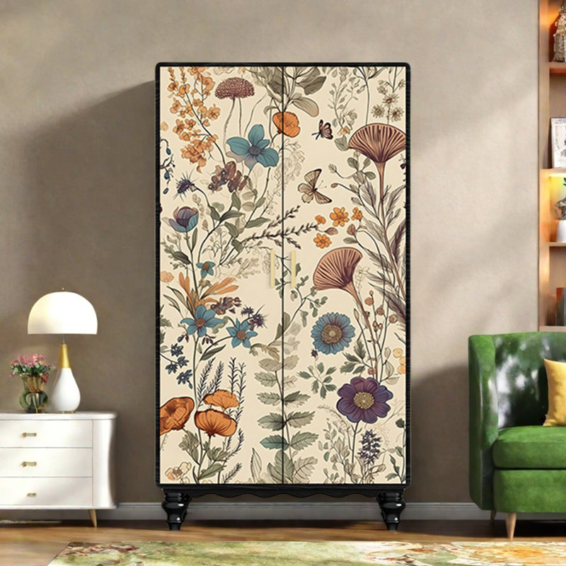 Garde-robe moderne pour chambre double, Noir / blé