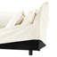 Chenille crème 2 places, coussin en mousse haute, lit confortable avec repose-pieds, couleur, fabrication