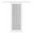 80" Hidden Style Track White Primed 1-Lite Frosted Glass Sliding Barn Door With Hardware Kit（No Assembly Required）-100895776