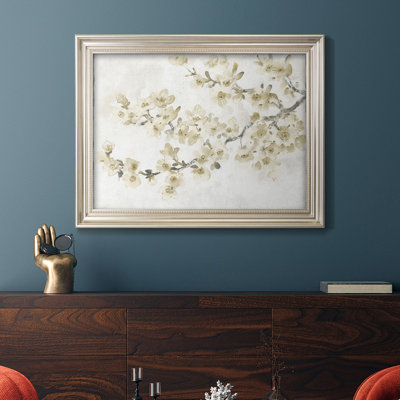 «Neutral Cherry Blossom Composition I», reproduction d'art sur toile encadrée