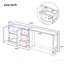 Buffet extensible 89,7 po en bois avec 2 portes et 3 tiroirs, armoire de rangement multifonctionnelle-1958177218