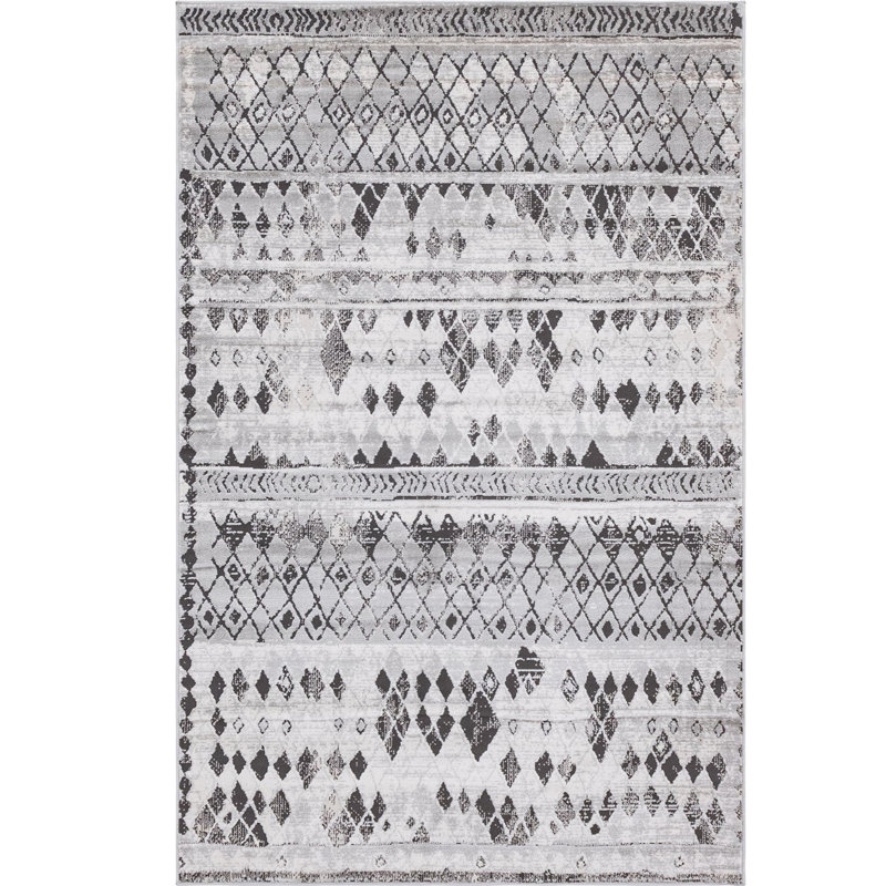 Geometric Indoor Rug, Rectangle 5'1" x 8'