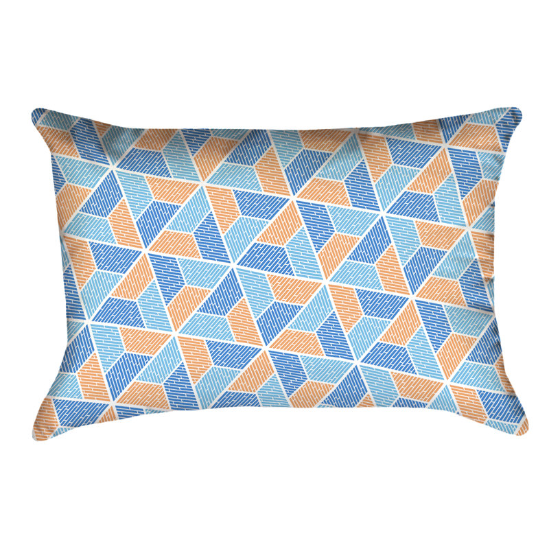Coussin lombaire intérieur / extérieur Katelyn Elizabeth, Bleu/orange