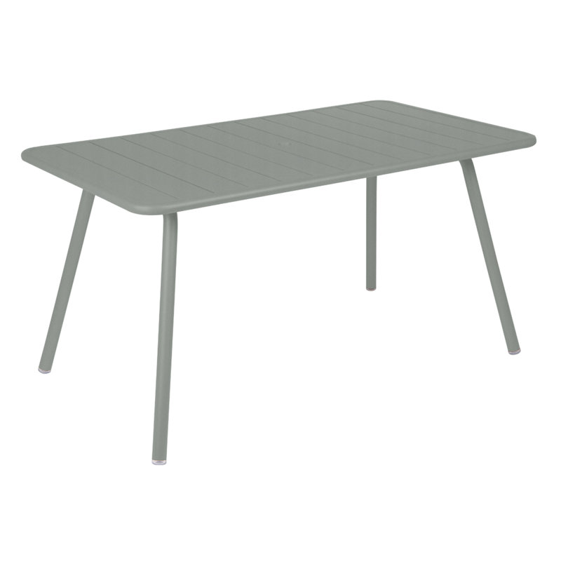 Table de salle à manger en aluminium Luxembourg, Romarin, L 31,5 po x L 56,5 po x H 29 po